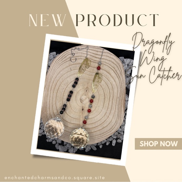 Other - Gold and Red Dragonfly Wing Sun Catcher
